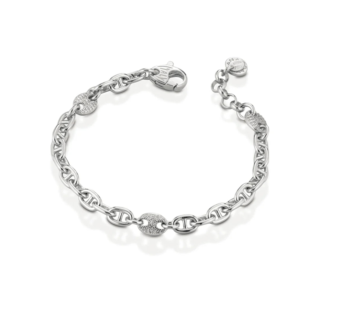 Bracciale Uomo Ananda 925 Argento Maglia Marinara A-BR372B